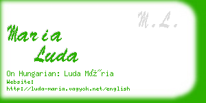 maria luda business card